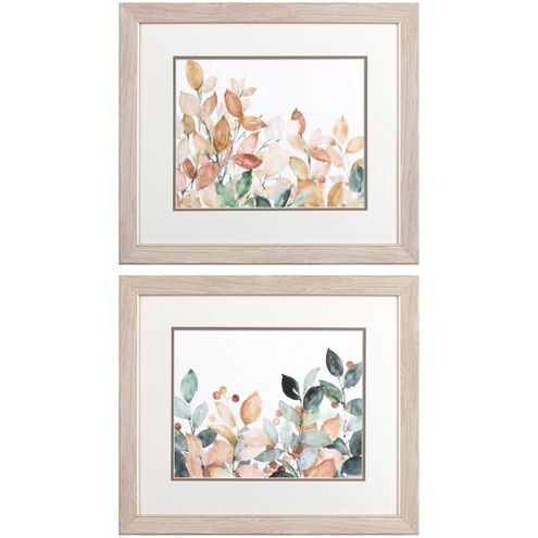 Florals Collection Green Framed Art
