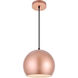 Kasey 1 Light 10 inch Honey Gold Pendant Ceiling Light