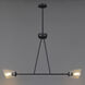 Keppe 2 Light 42 inch Dark Bronze Linear Pendant Ceiling Light