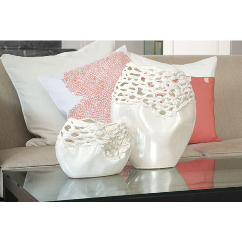 Maris 20 X 5.5 inch Coral with White Accent Pillow