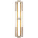 Conan LED 4 inch Beige Travertine and Aged Brass ADA Wall Sconce Wall Light