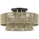 Florell 3 Light 18 inch English Bronze Semi Flush Mount Ceiling Light, Large