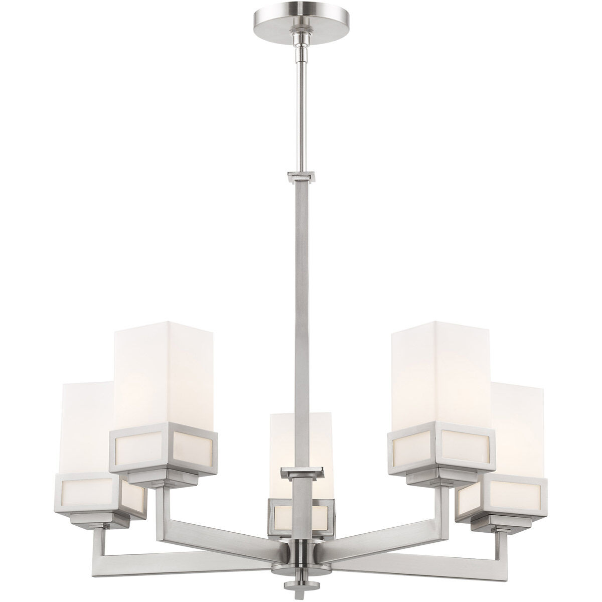 Harding 5 Light 25 inch Brushed Nickel Chandelier Ceiling Light