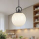 Alora Mood Fiore 1 Light 9.88 inch Matte Black Pendant Ceiling Light