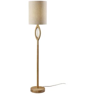 Mayfair 61 inch 100.00 watt Natural Wood Floor Lamp Portable Light