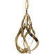 Leah 2 Light Brass Pendant Ceiling Light