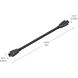 Arza Select Black 0.89 inch Interconnecting Cord