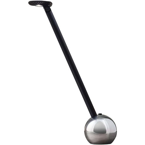 Kiu 4 inch 7.00 watt Chrome and Black Desk Lamp Portable Light, ADS360