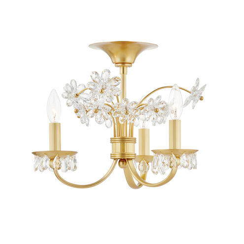 Beaumont 3 Light 20 inch Aged Brass Flush Mount Ceiling Light