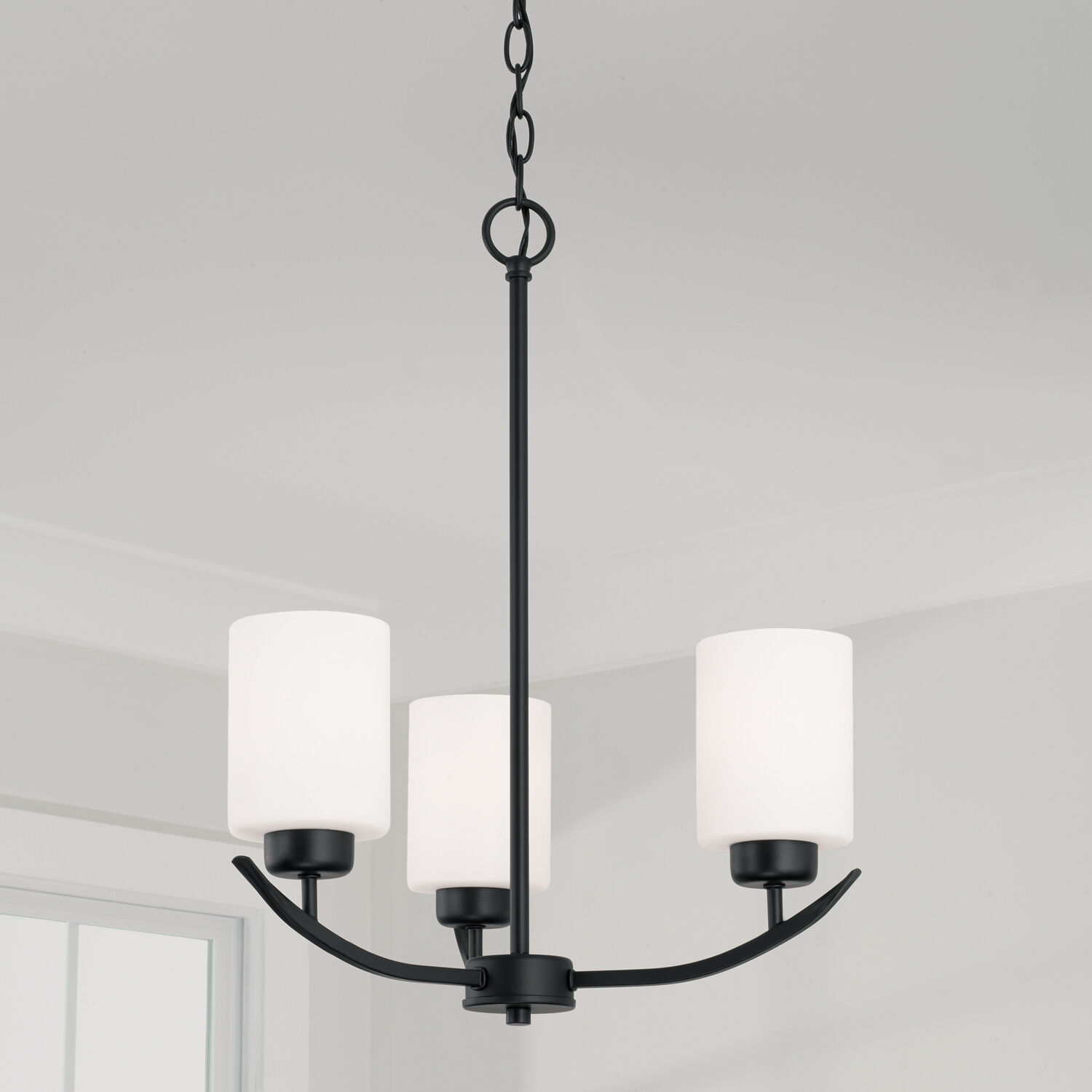 Dixon 3 Light 17 inch Matte Black Chandelier Ceiling Light
