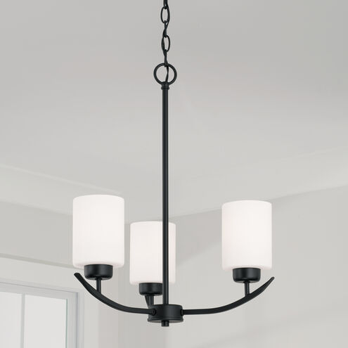 Dixon 3 Light 17 inch Matte Black Chandelier Ceiling Light