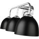 Zoey 3 Light 24.5 inch Chrome Bath Vanity Light Wall Light in Matte Black