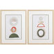 Abstract Orange and Green and Gray Framed Art