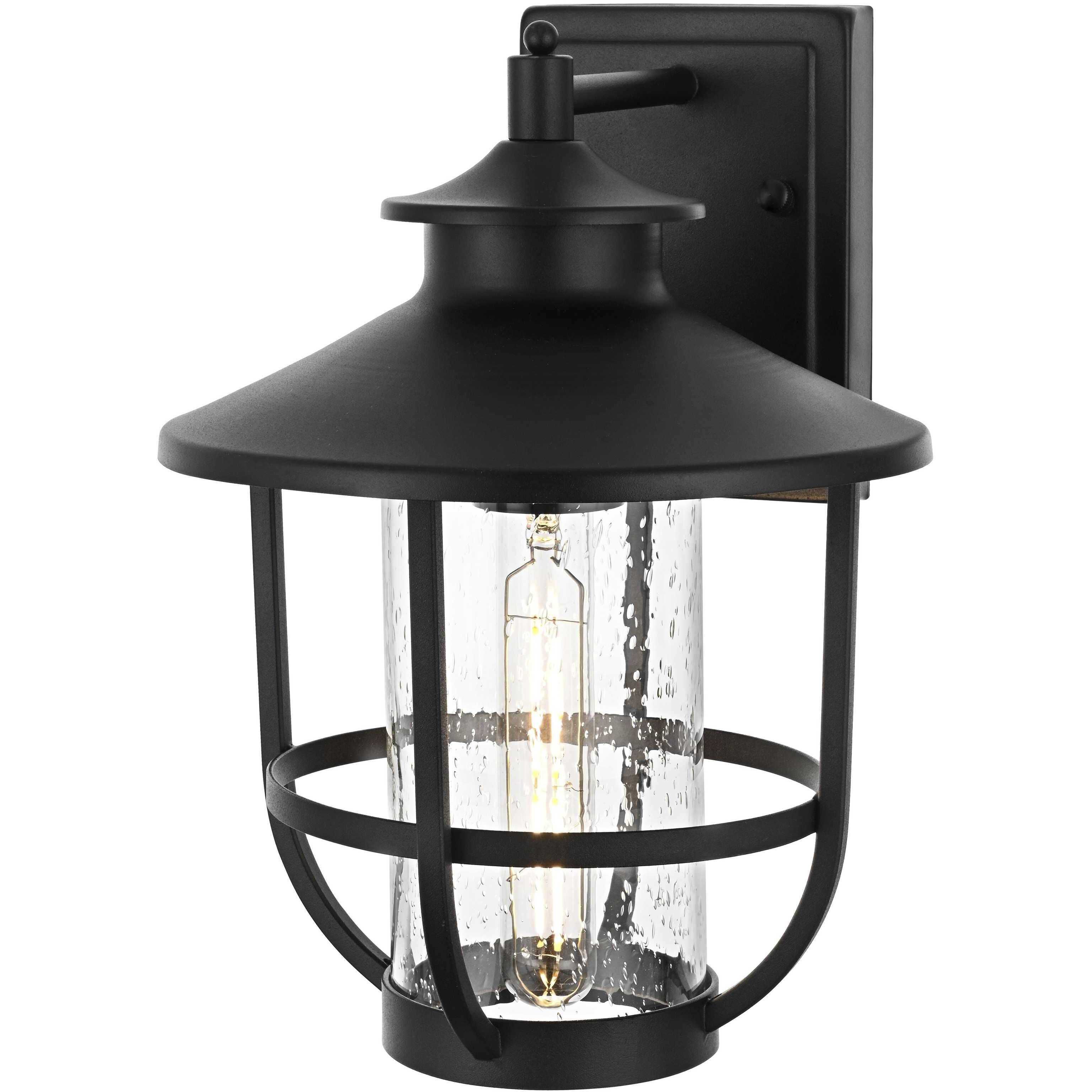 Janney 1 Light 12.5 inch Black Outdoor Wall Sconce