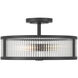 Ardezia 3 Light 15.75 inch Matte Black Semi-Flush Mount Ceiling Light
