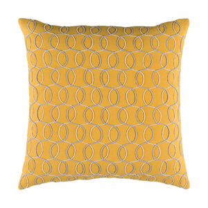 Solid Bold II 22 X 22 inch Bright Yellow and Medium Gray Throw Pillow