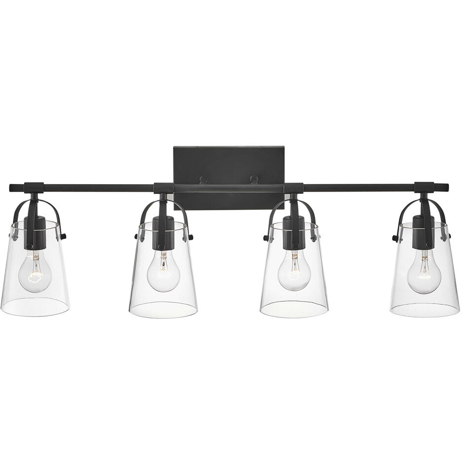 Foster 4 Light 31.75 inch Black Vanity Light Wall Light