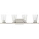 Cityview 4 Light 32 inch Brushed Nickel Vanity Sconce Wall Light, Large