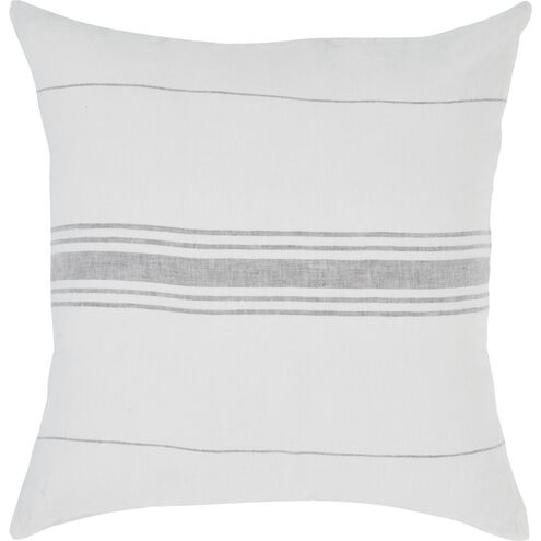 Makenna 20 inch Ivory and Grey Pillow