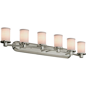 Textile 43.75 inch Brushed Nickel Bath Bar Wall Light