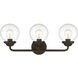 Knoll 3 Light 24 inch Oil Rubbed Bronze Bath Bar Wall Light