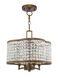 Grammercy 4 Light 14 inch Hand Painted Palacial Bronze Convertible Mini Chandelier/Ceiling Mount Ceiling Light