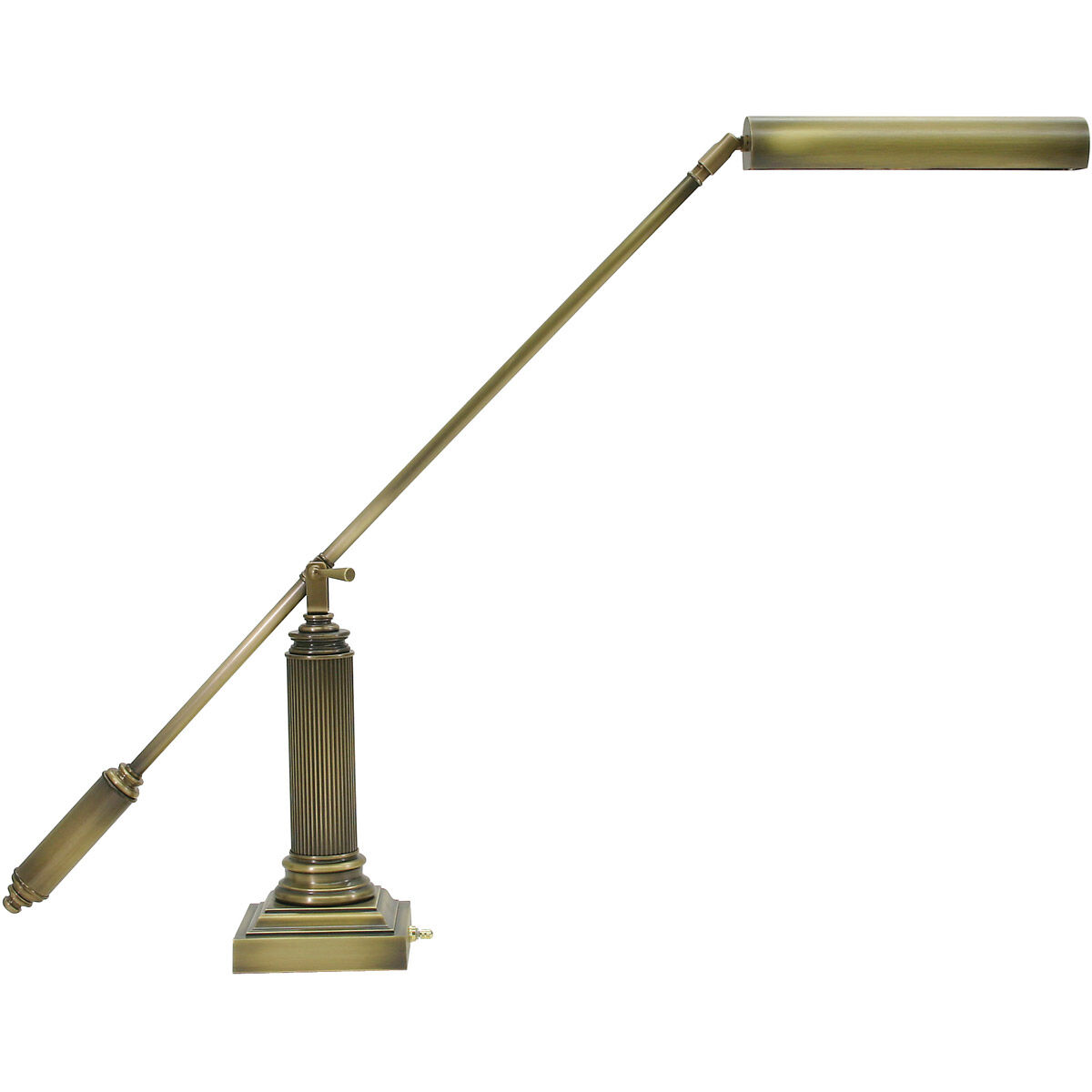 Grand Piano 26 inch 13 watt Antique Brass Piano/Desk Lamp Portable Light in Square