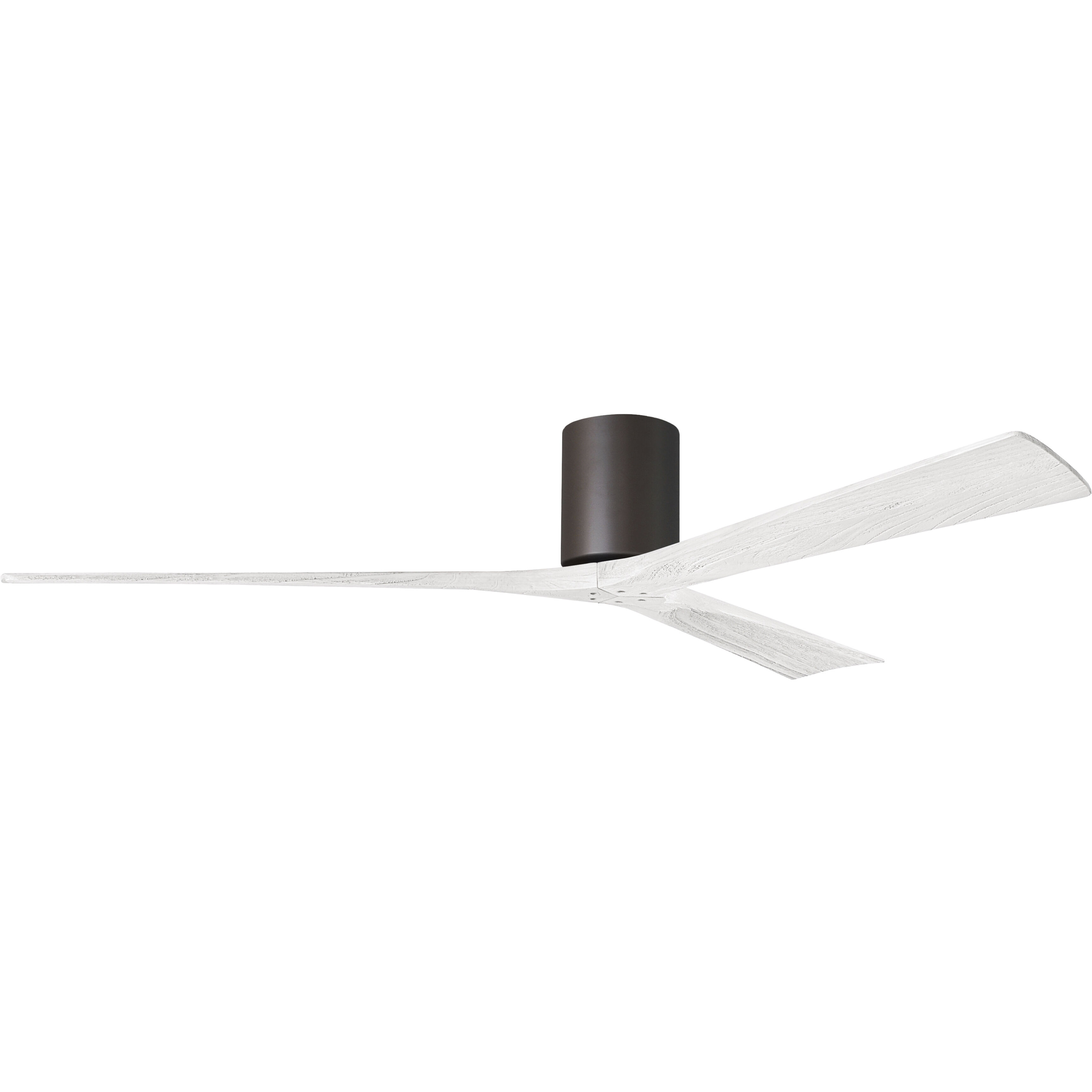 Atlas Irene-3H 72 inch Textured Bronze with Matte White Blades Flush Mount Paddle Fan