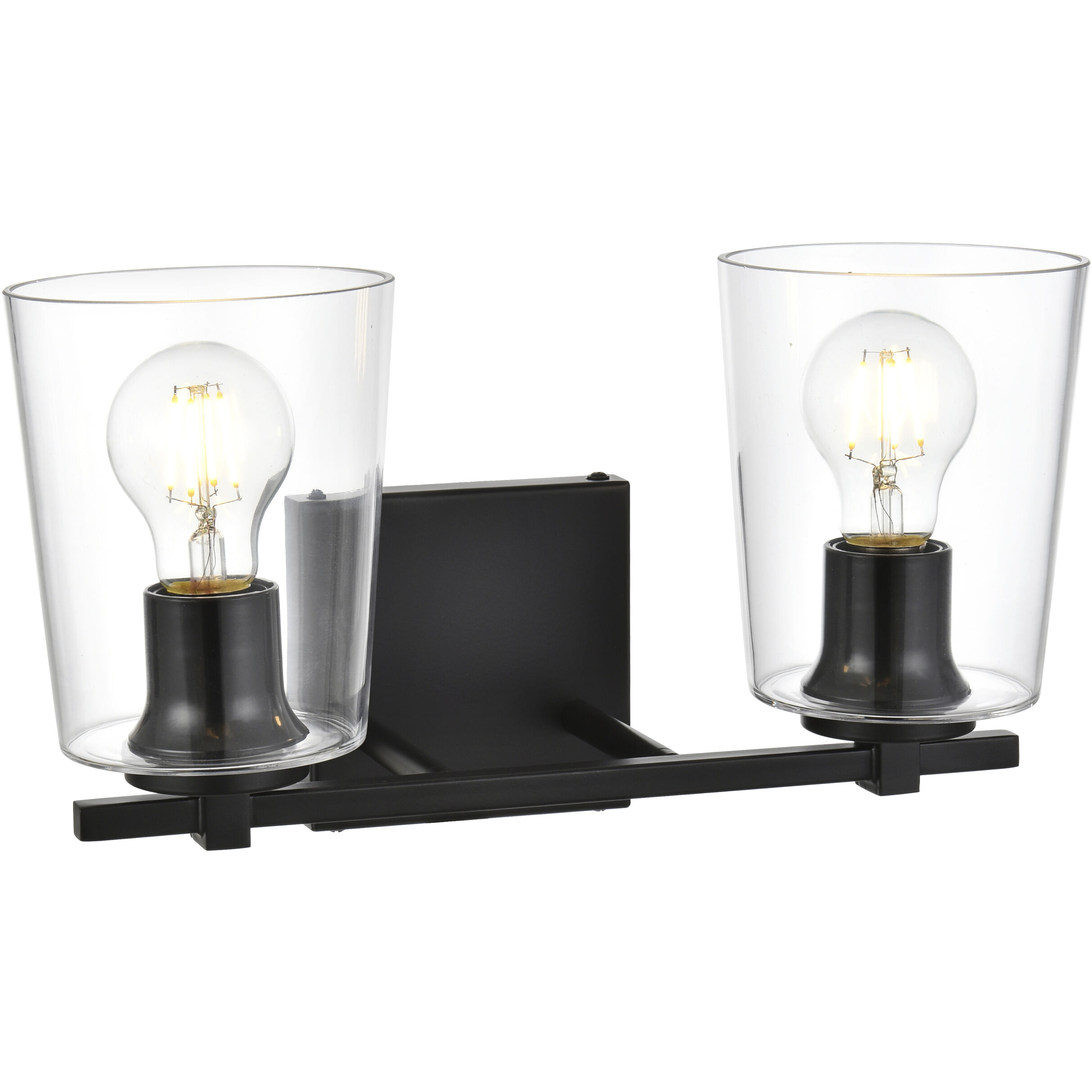 Kacey 2 Light 14 inch Black Bath Sconce Wall Light