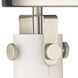 Newton Cone 3 Light 19.63 inch Satin Nickel Flush Mount Ceiling Light in Matte White Glass