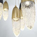 Ecrou 12 Light 29.5 inch Gold and Black Chandelier Ceiling Light