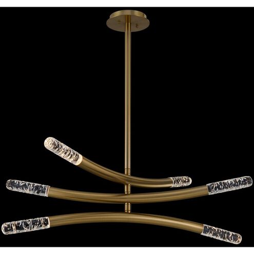 Laga 38 inch Winter Brass Pendant Ceiling Light in Firenze Clear
