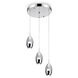 Perrier LED 10 inch Chrome Multi Light Pendant Ceiling Light