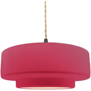 Radiance 1 Light 14.5 inch Cerise and Matte Black Pendant Ceiling Light