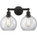 Athens 2 Light 17 inch Oil Rubbed Bronze Bath Vanity Light Wall Light in Clear