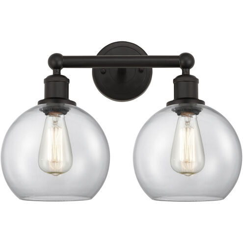Athens 2 Light 17 inch Oil Rubbed Bronze Bath Vanity Light Wall Light in Clear