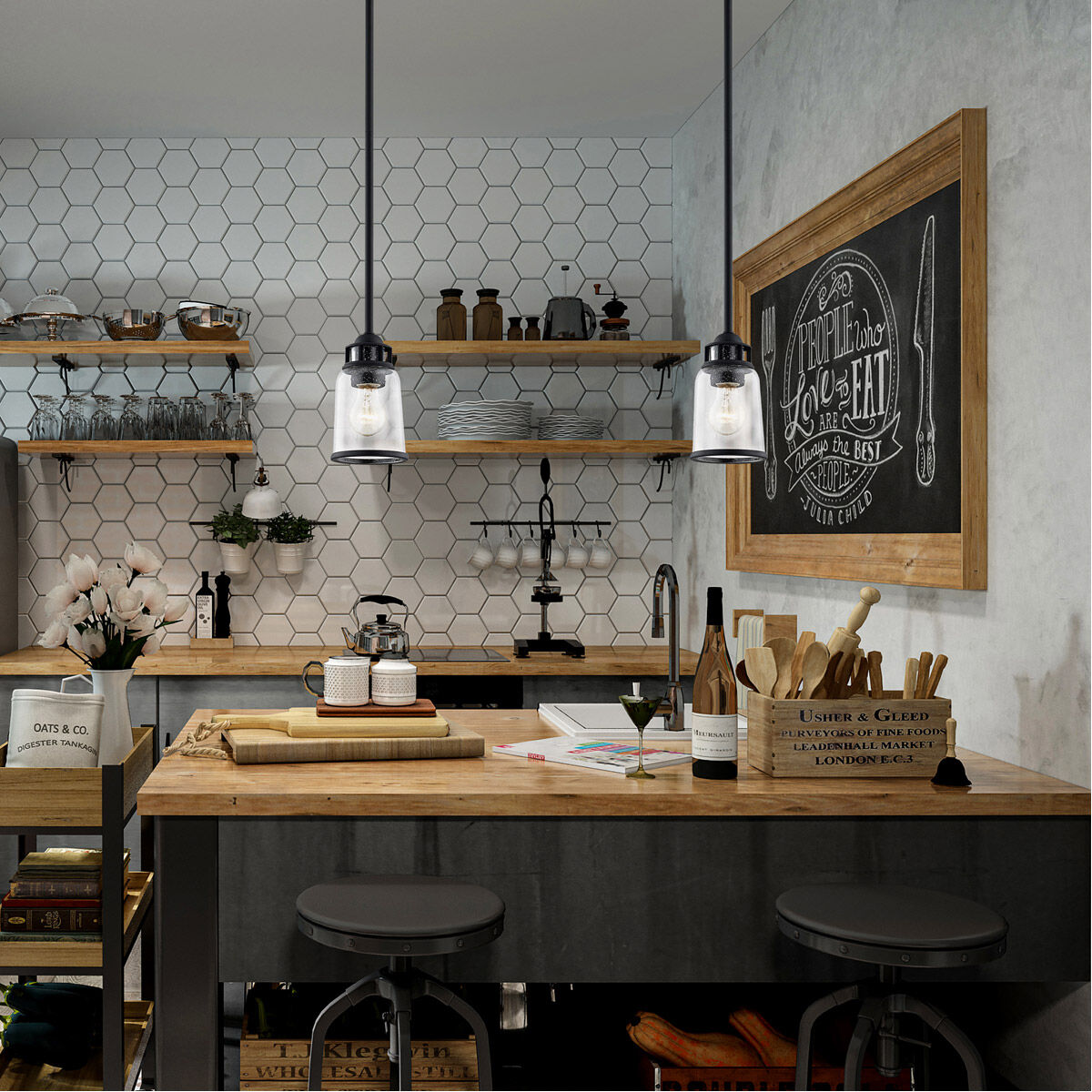 Lawrenceville 1 Light 5 inch Black Pendant Ceiling Light