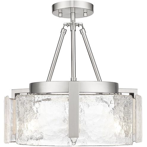 Aenon 3 Light 16.5 inch Pewter Semi-Flush Ceiling Light