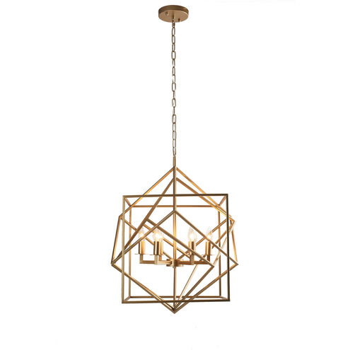Canada 6 Light 26 inch Gold Chandelier Ceiling Light