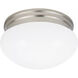 Webster 2 Light 9.5 inch Brushed Nickel Flush Mount Ceiling Light