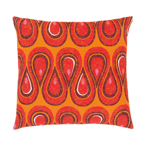 Global Brights 18 X 18 inch Bright Orange/Bright Red/Bright Pink/Burgundy Pillow Cover