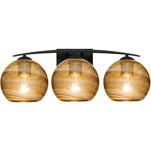 Jilly 3 Light 25.25 inch Black Vanity Light Wall Light