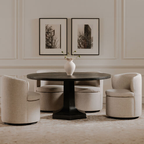 Dane Beige Swivel Dining Chair