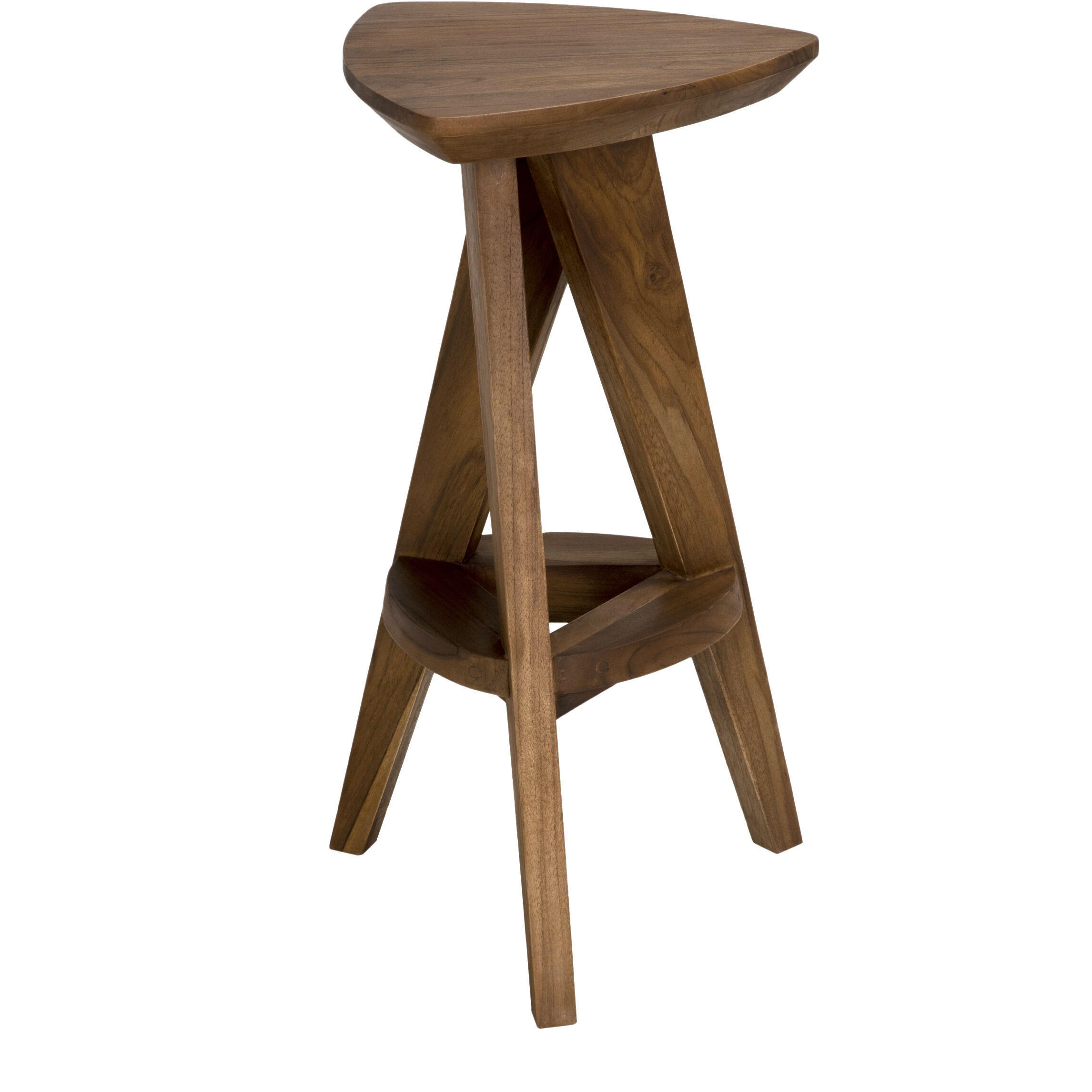 Twist 26.5 inch Teak Counter Stool