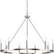 Gilliam 9 Light 35.5 inch Brushed Nickel Chandelier Ceiling Light