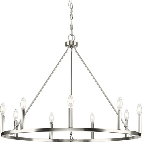 Gilliam 9 Light 35.5 inch Brushed Nickel Chandelier Ceiling Light