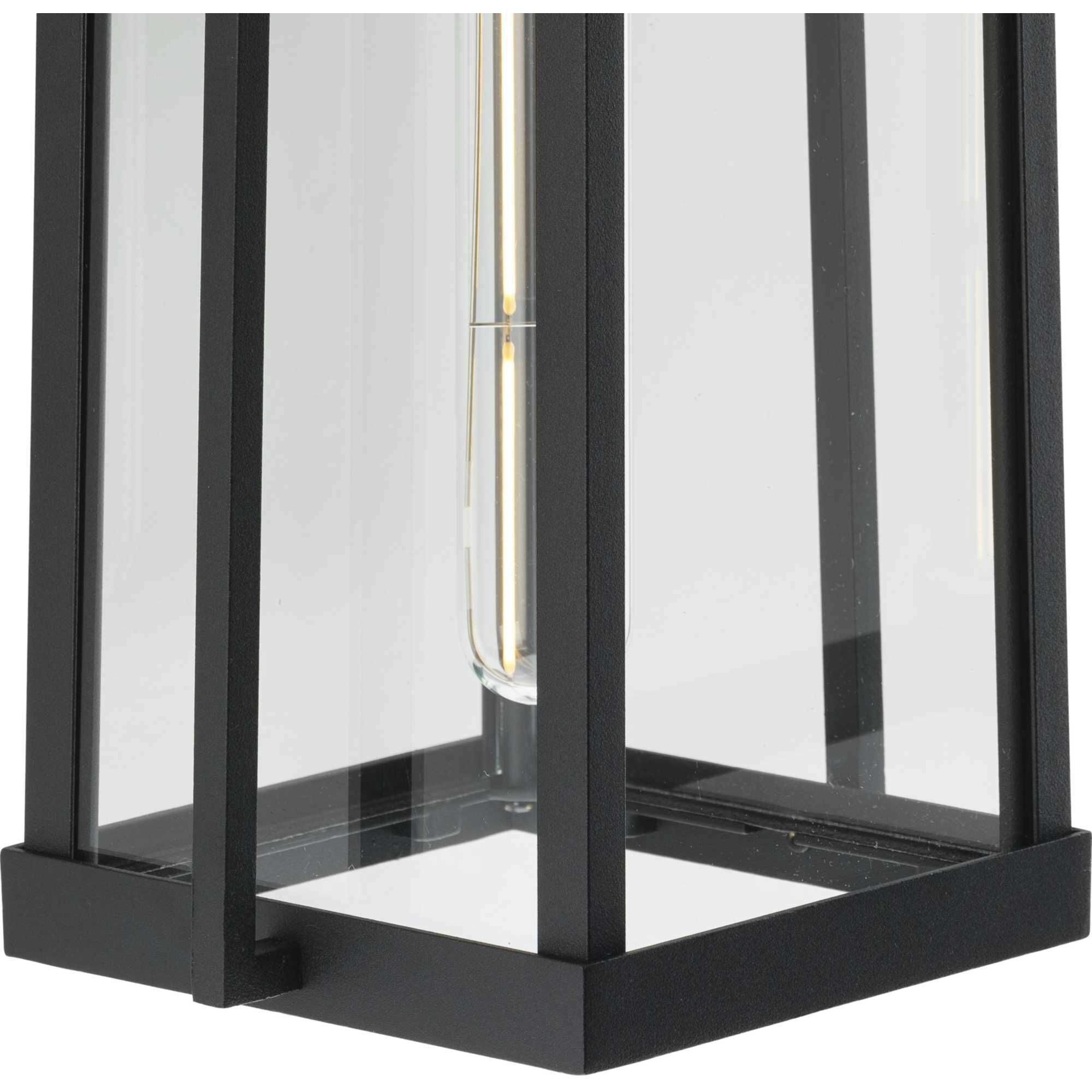 Walcott 1 Light 14 inch Textured Black Wall Lantern