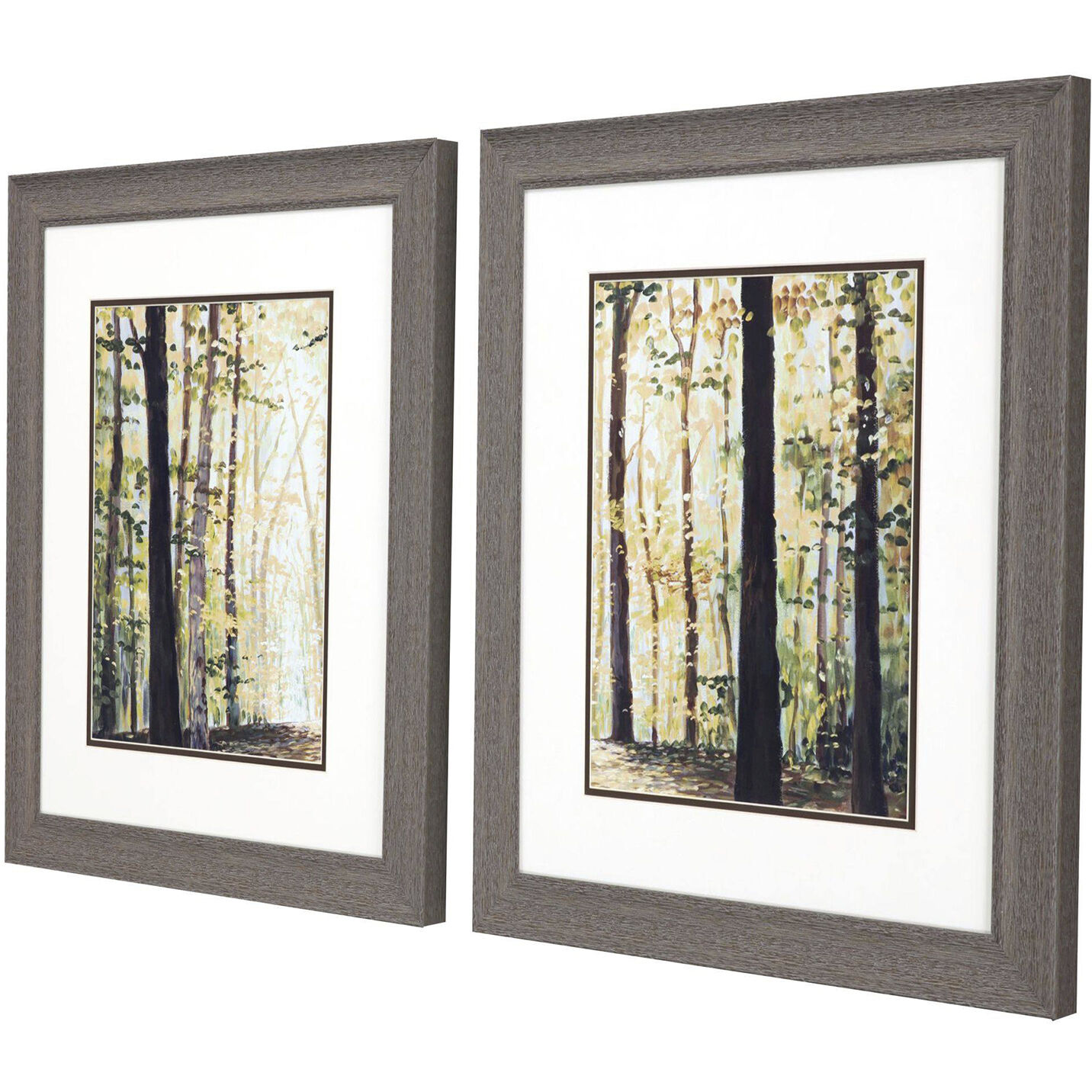 Landscapes Brown and Green and Orange Framed Art, Propac