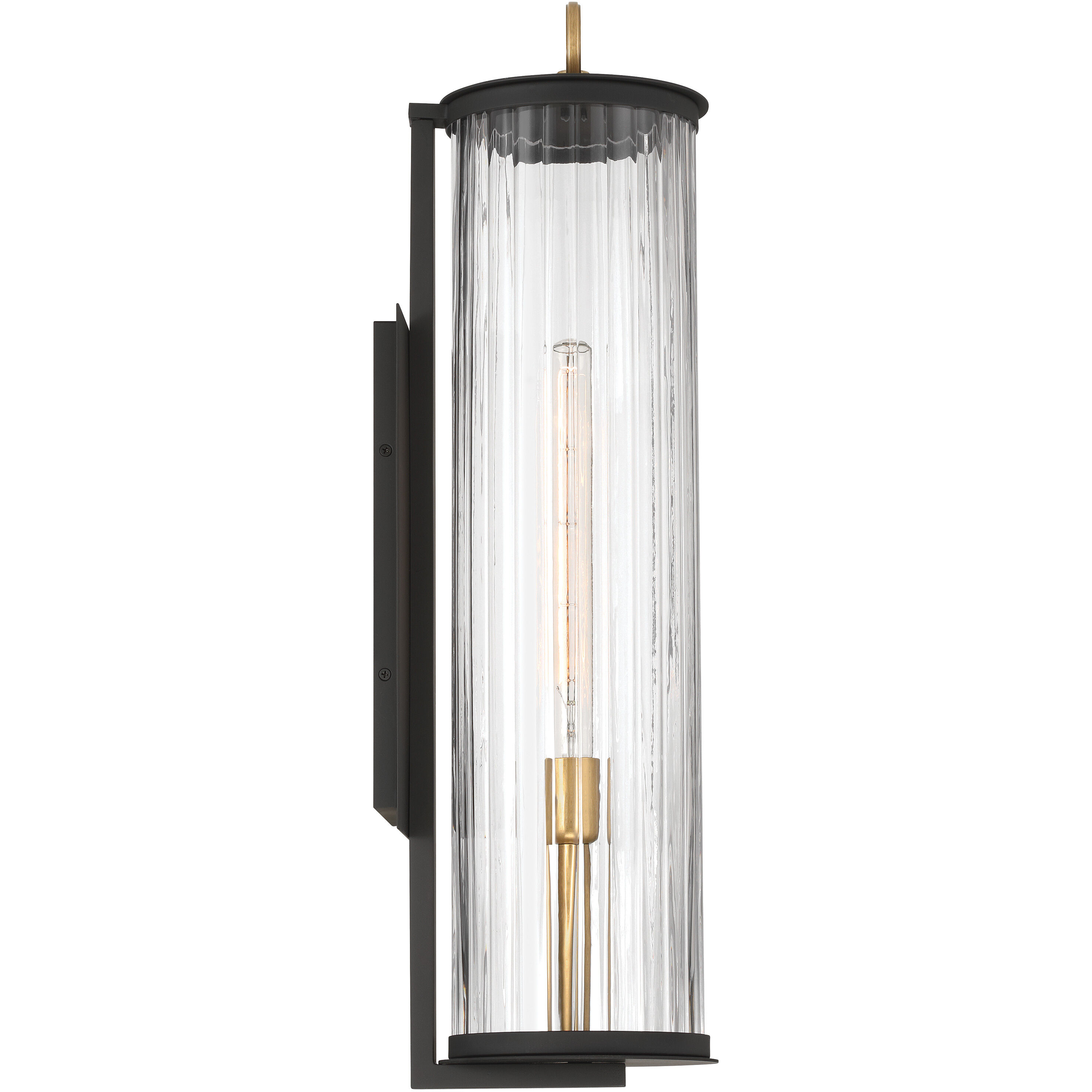 Cara 1 Light 27.5 inch Legacy Brass and Dark Matte Black Outdoor Wall Sconce