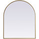 Ayra 36 X 30 inch Brass Mirror in 30 x 36
